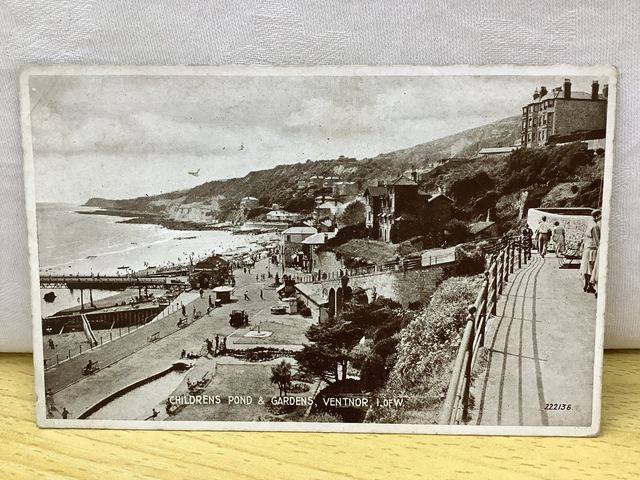 Ventnor, Isle of Wight, Childrens pond and gardens, vintage C.L.E. postcard. Our Ref No. R793. £2.50