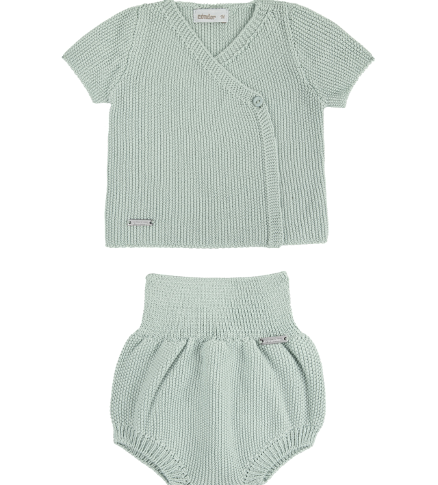 Condor - set t-shirt e culotte verde acqua 