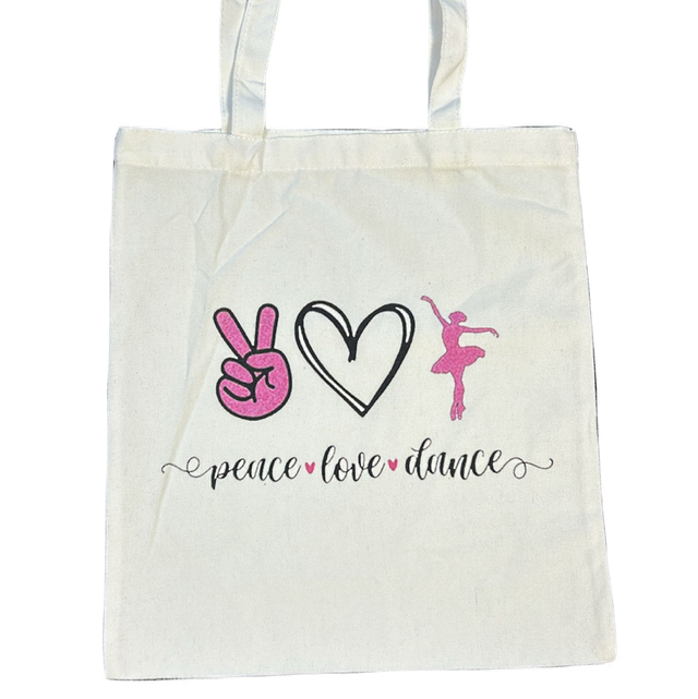 Peace love dance Tote bag