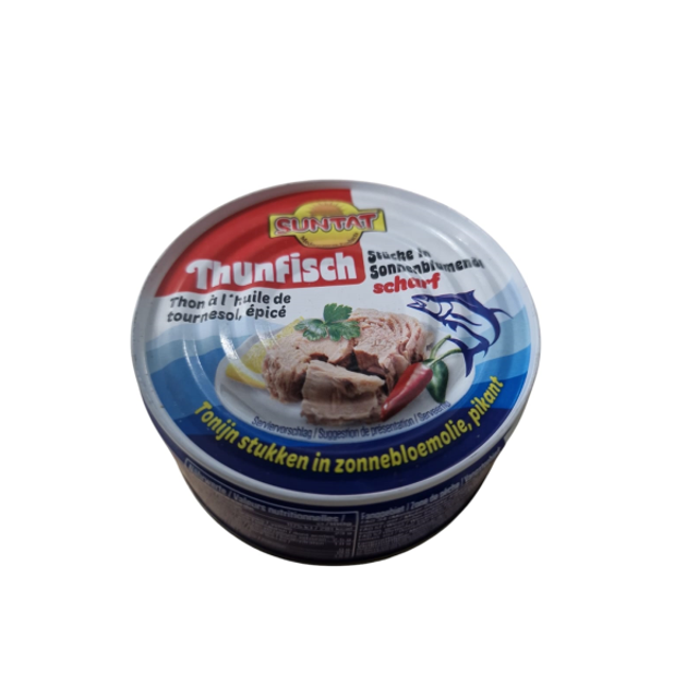 Thon à l'huile de tournesol épicé SUNTAT 160g
