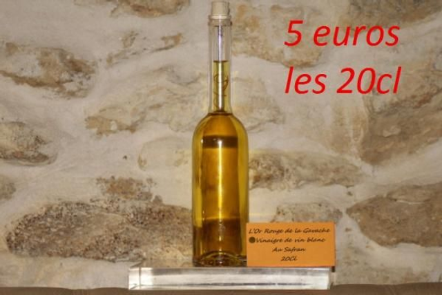 Vinaigre de vin blanc au safran 20 cl 