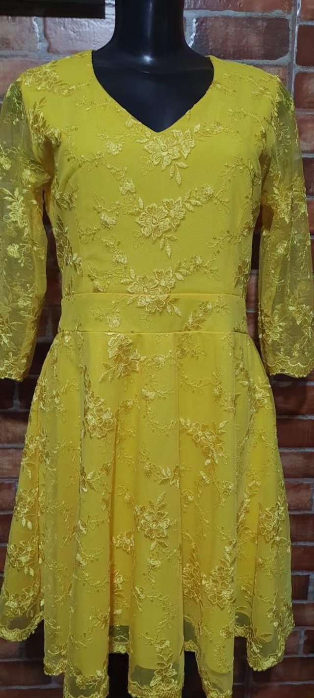 Vestido de Renda Amatelo, T/M