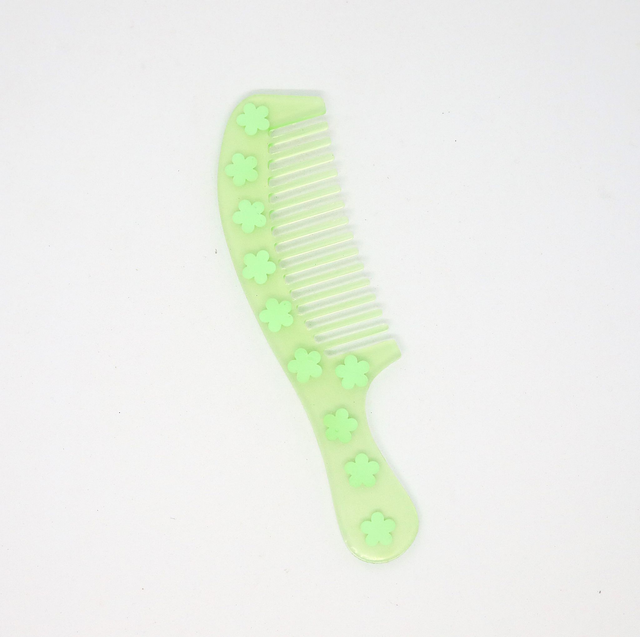 Peigne vert Fleurs