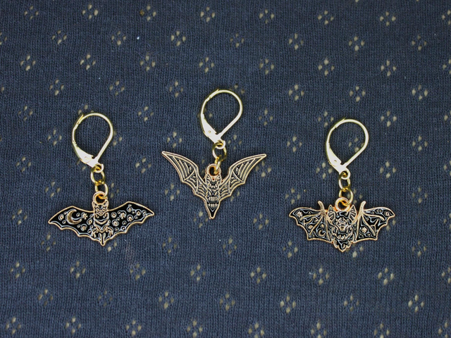 Fledermaus Ohrringe gold [OR0049]  