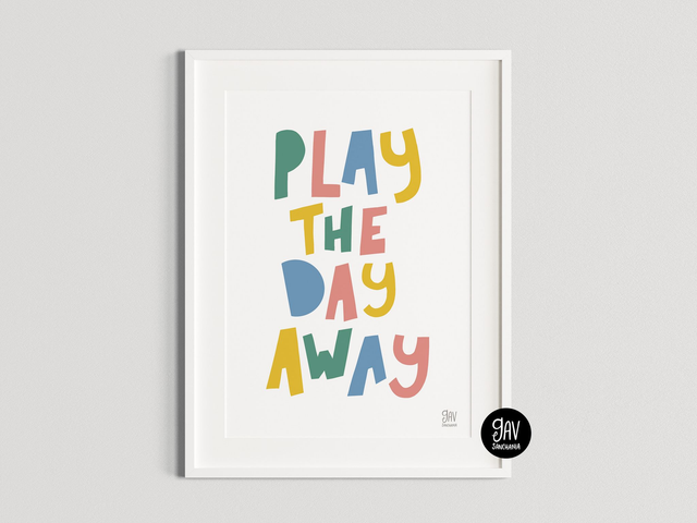Play the day away, wall art print