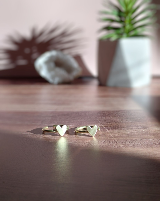 Bague cœur de laiton