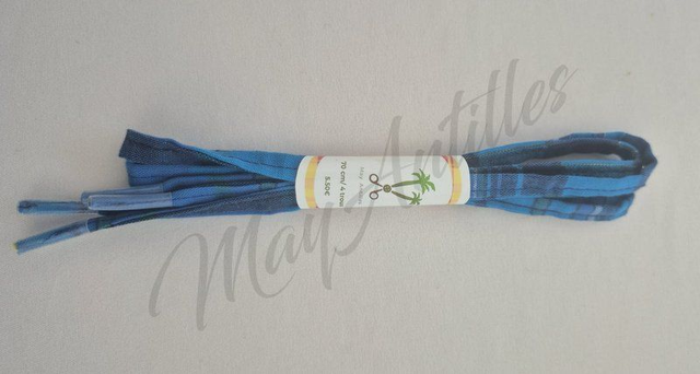 Lacets de basket en tissus madras