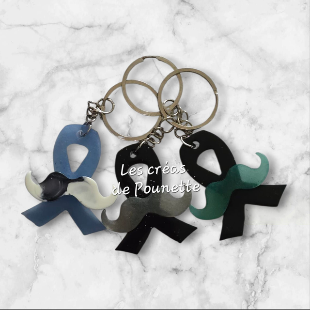 Porte-clés ruban/moustache