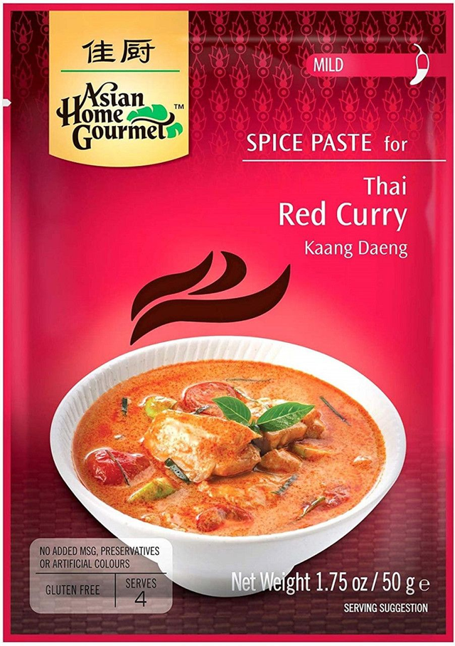Asian Home Gourmet Spice Paste For Thai Red Curry 50g