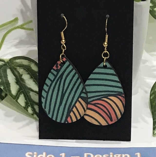 Two in One Mixed Colour Dangling Earrings- 2SD20