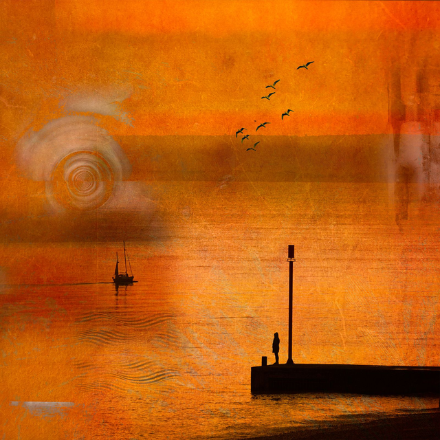 Tide and Time Await - Image size 12" x 12"  