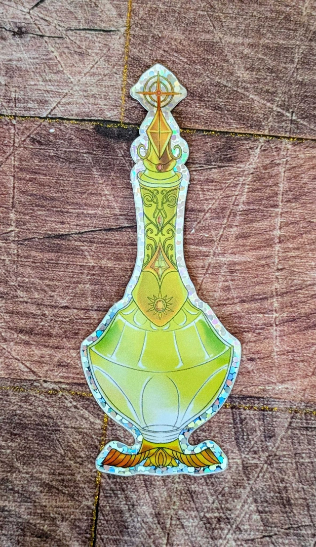 Autocollant "Potion du soleil" - 7,8 x 3 cm - Holographique