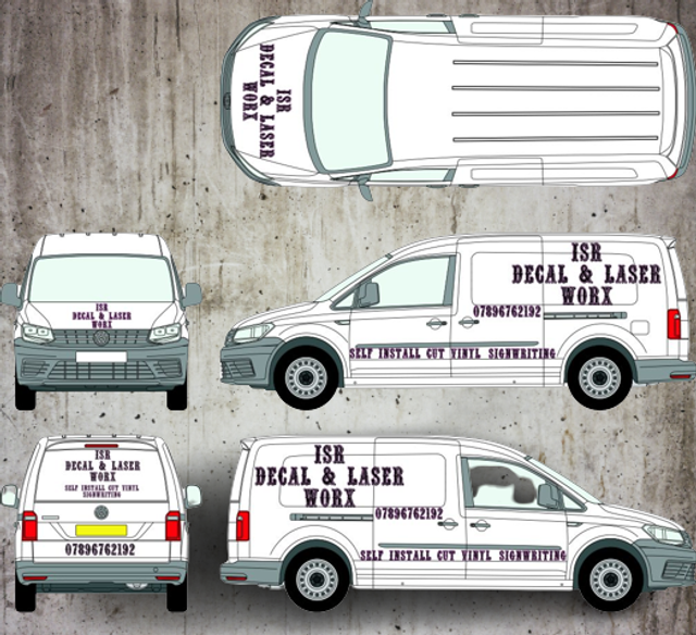 Van cut vinyl sign kit