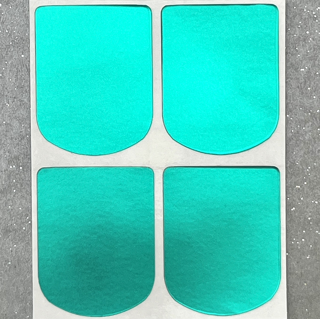 Green Matte Metallic Stickers (Set of 4)