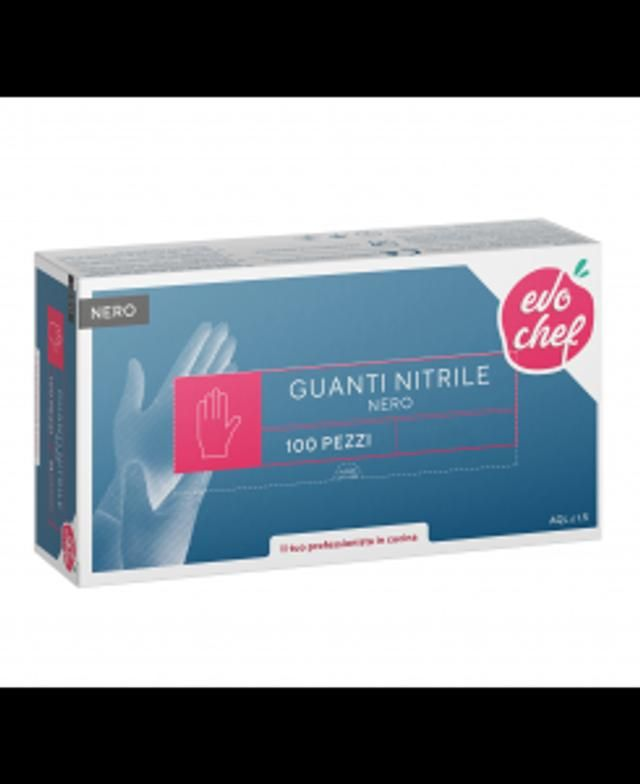 Bericah Guanti Nitrile Nero 100pz L