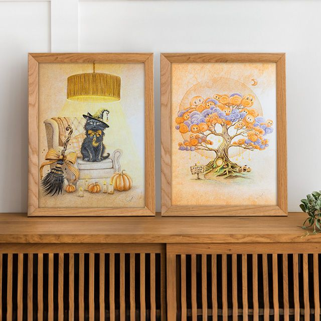 Pack Duo A4 : Chat mystique &amp; L’arbre aux citrouilles