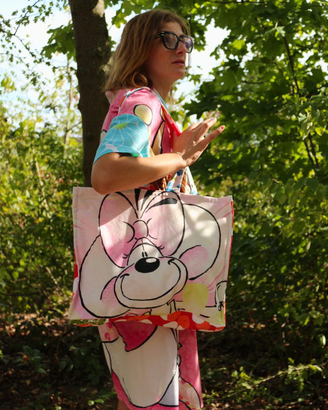 🌸🐭 Sac cabas Diddl rose – Pièce unique 🐭🌸