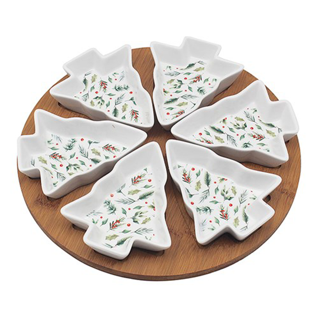 Homeware Christmas Collection Tree Snack Platter Large 