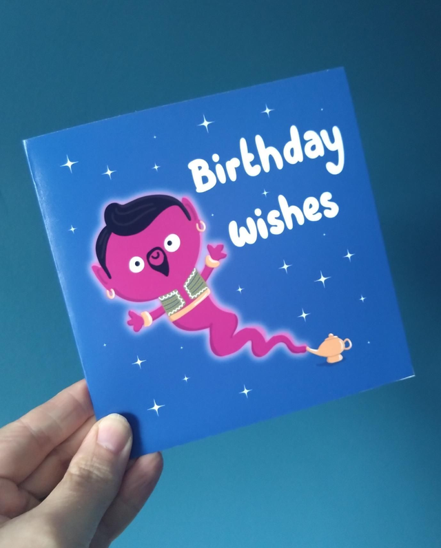 Genie birthday card 