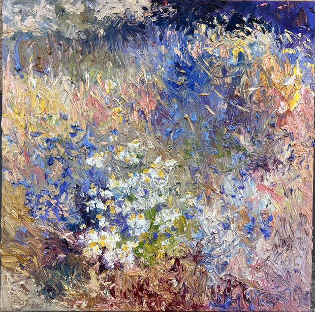 „Kornblumenruhe“ Öl auf Leinwand, 80 × 80 cm 