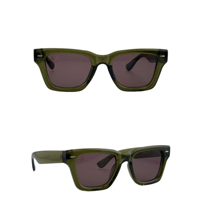 Dark Olive Sunglasses with Brown Lenses