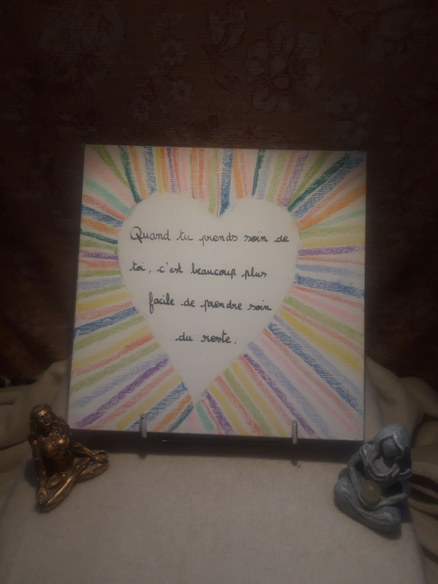 "Quand tu prends soin de toi..."