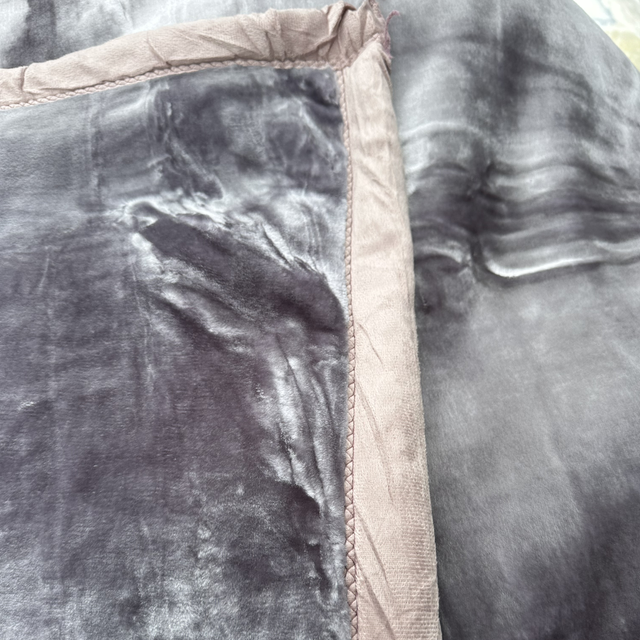 Couvertures polaire uni doublé 4kg Grise