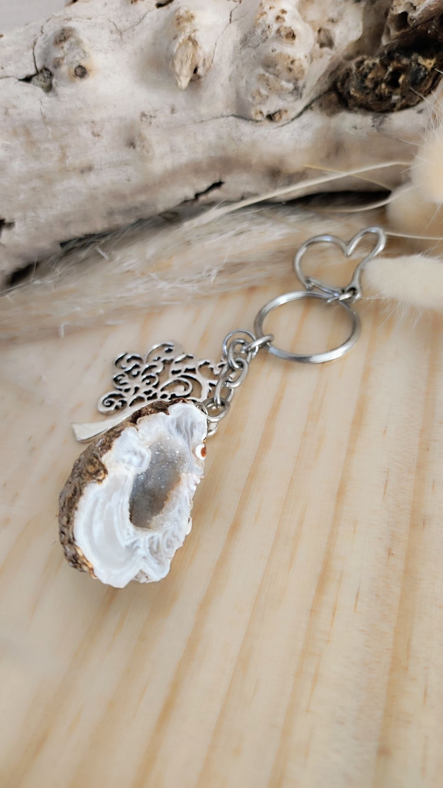 Porte Clés mini géode Agate brute n°5