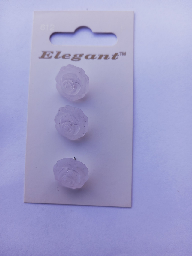 Knoop 612 (Elegant) Roos wit transparant