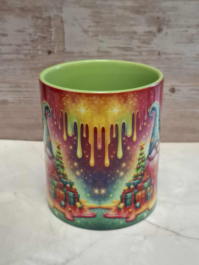 Mug vert gnome de noel