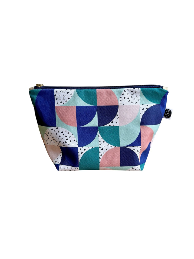 Trousse de toilette - tissu intérieur imperméable - BAUHAUS bleu