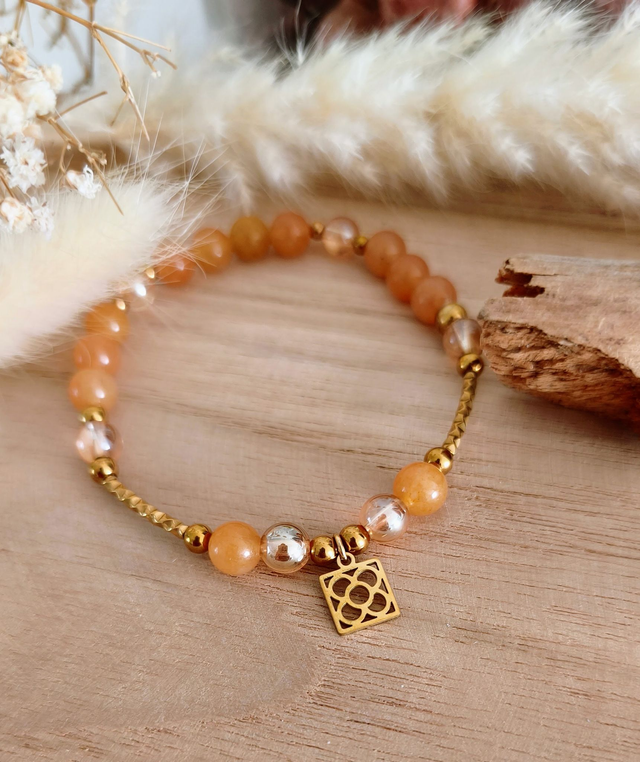A Bracelet "Élan" Aventurine orange