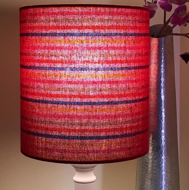 Red sparkle on rainbow stripe