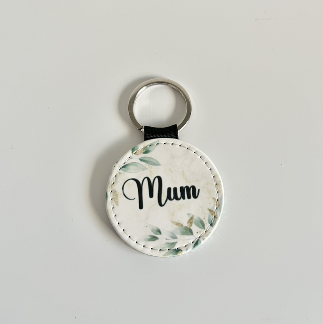 Mum Round Keyring