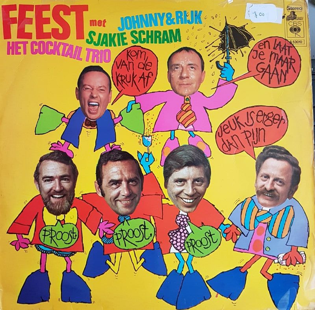 Johnny &amp; Rijk - Feest Met Johnny &amp; Rijk, Sjakie Schram, Het Cocktail Trio (LP)