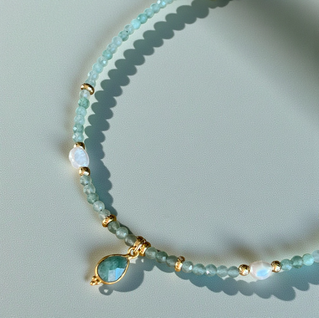 Collier Douceur - Aventurine et Perles d'Eau Douce