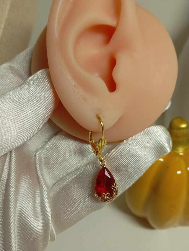 Boucles d'oreilles Hawa rubis