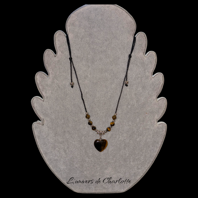 Collier "Oeil de tigre" réglable