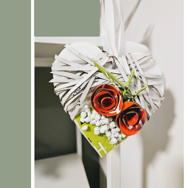 Unique Heart Shape Gift Tag Hanging Decor Card ECO Handmade