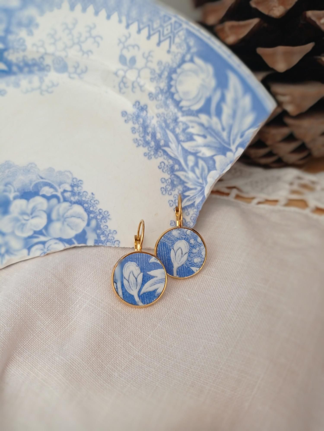 Dormeuses doré &quot;jardinière&quot;