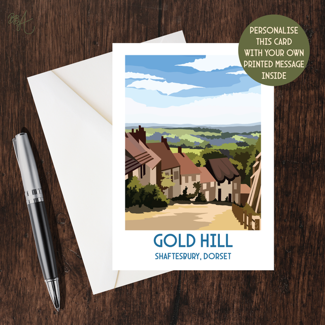 Gold Hill, Travel Poster Card