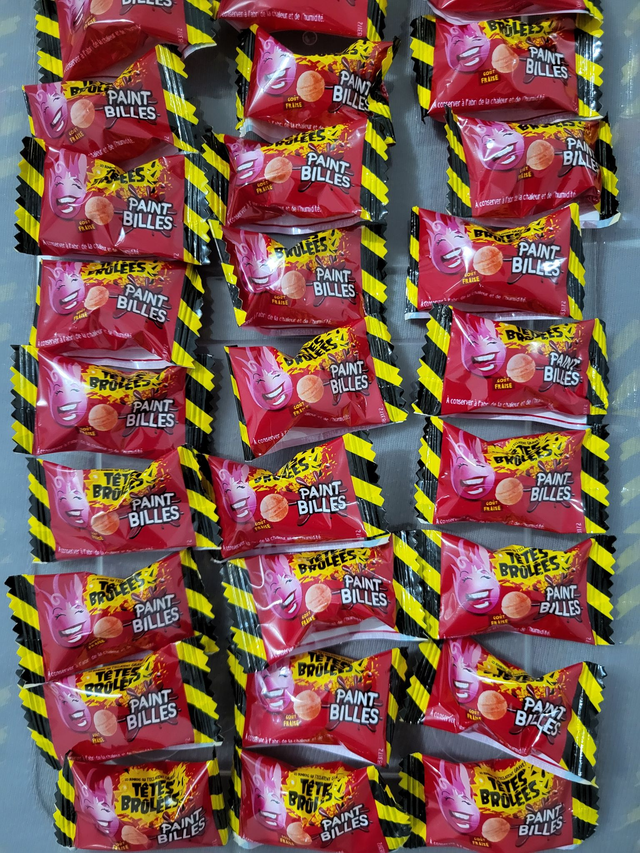 Têtes brulées fraise (15 pièces)