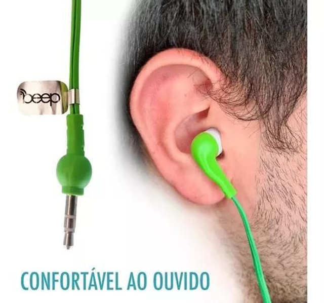Fone de ouvido beep Queridinho verde 