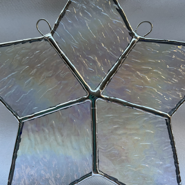 Iridescent stained glass star