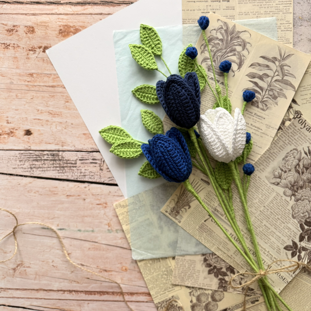 Bouquet de tulipes bleu