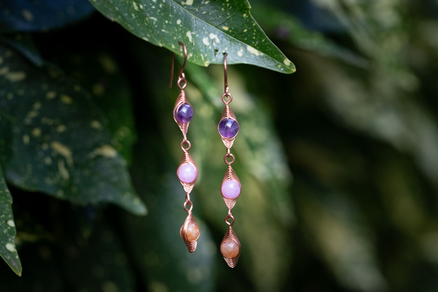 Boucles d&#039;oreille pendantes Roses