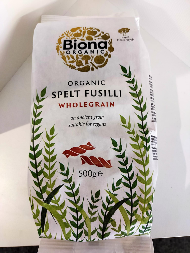 Biona Organic Spelt Fusilli Pasta 500g 63576