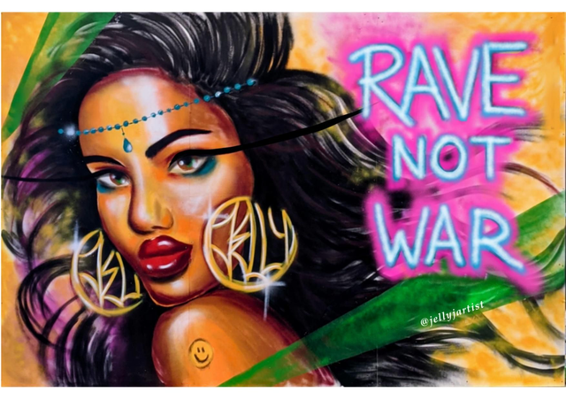 A3 Rave Not War Print