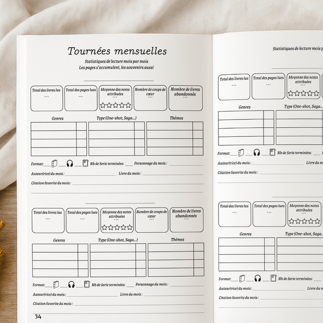 Journal de lecture 2 ans - Noir