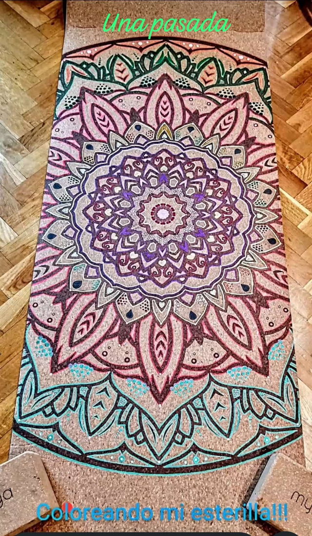Esterilla yoga cocho natural  PREMIUN 200x70 cm dibujos laser